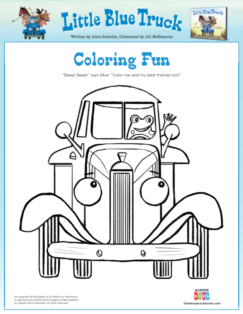 Blue and Toad Coloring Page