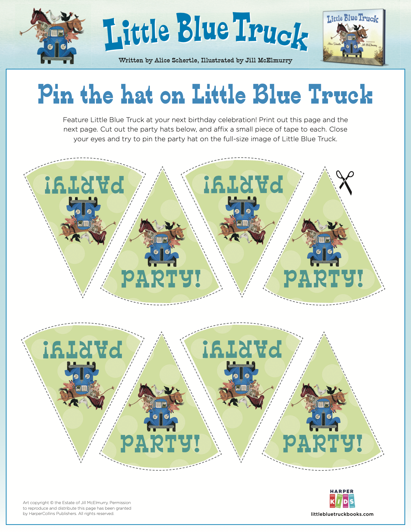 Click to download Pin the Hat on Blue