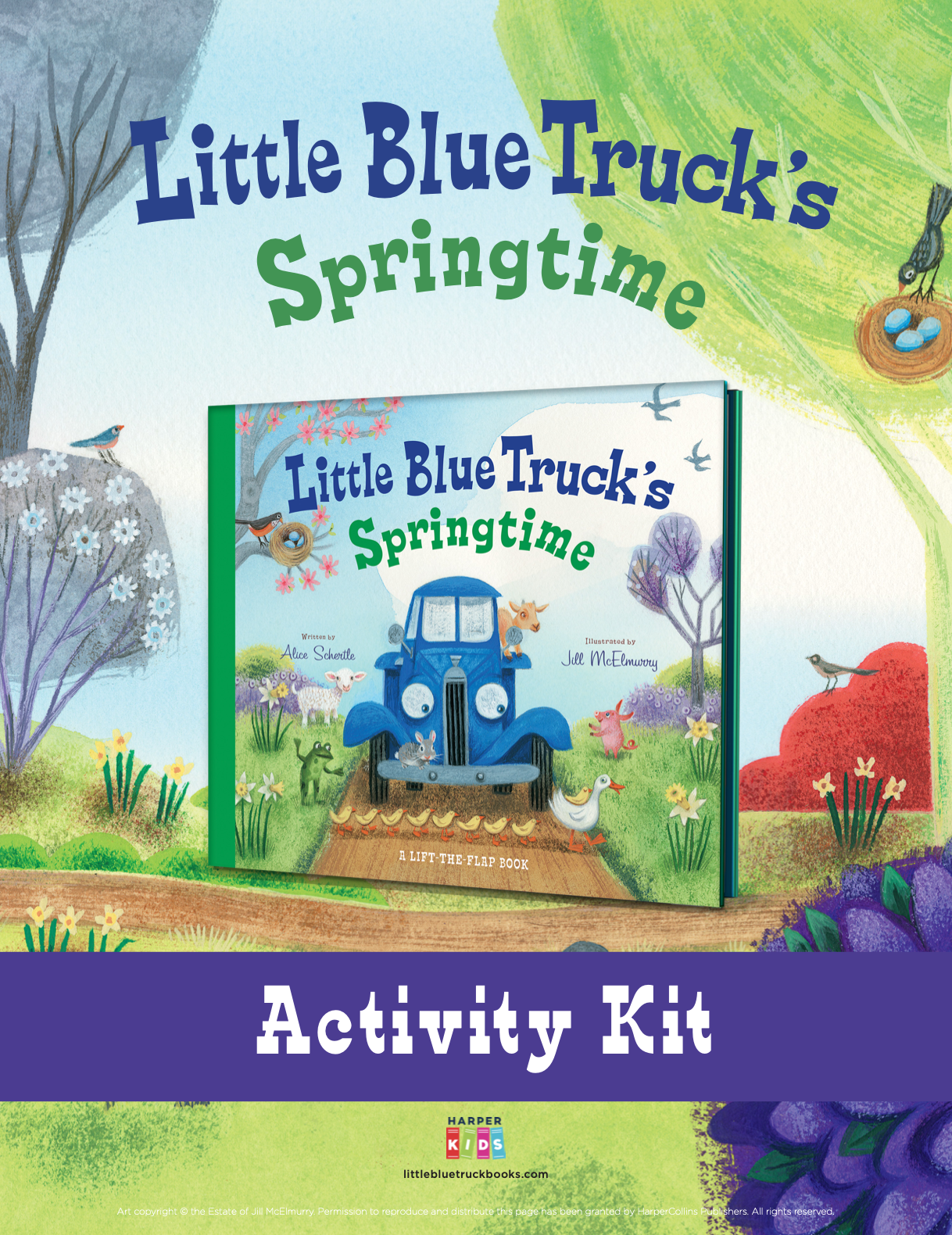 Click to download Little Blue Truck’s Springtime Activity Kit